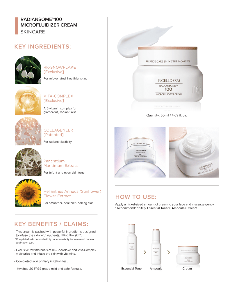 ICD Radiansome™100 Microfluidizer Cream - INCELLDERM US