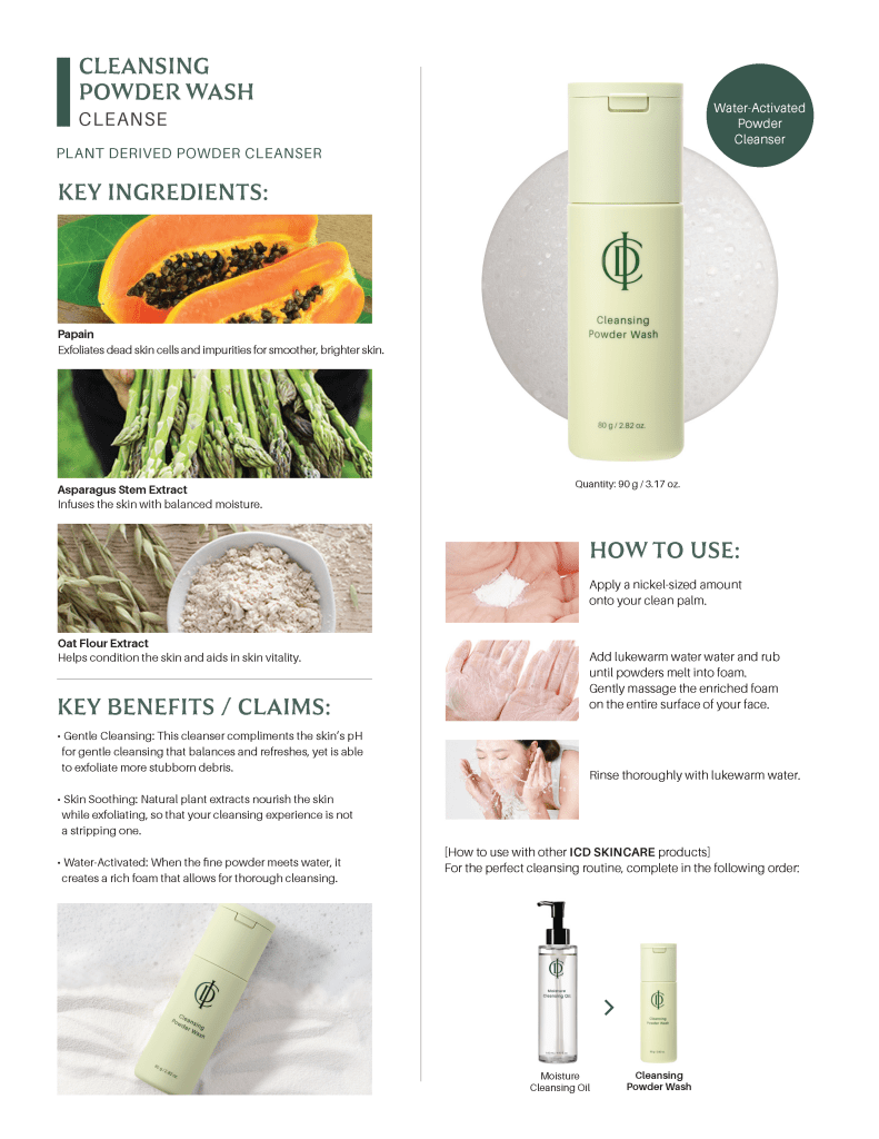 Incellderm ICD Cleansing Powder Wash - INCELLDERM US