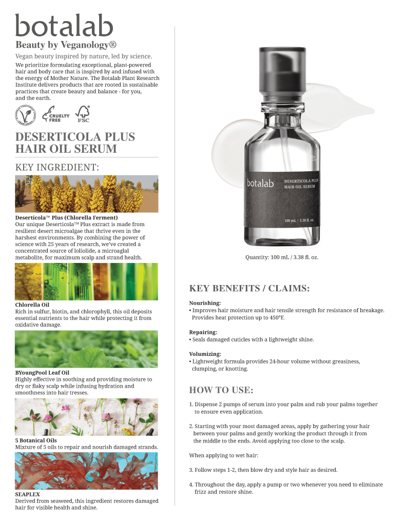 botalab Deserticola Hair Oil Serum - INCELLDERM US