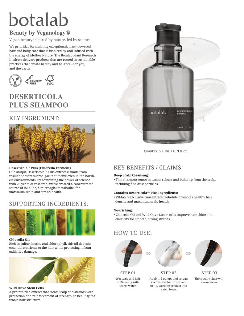 botalab Deserticola Shampoo - INCELLDERM US