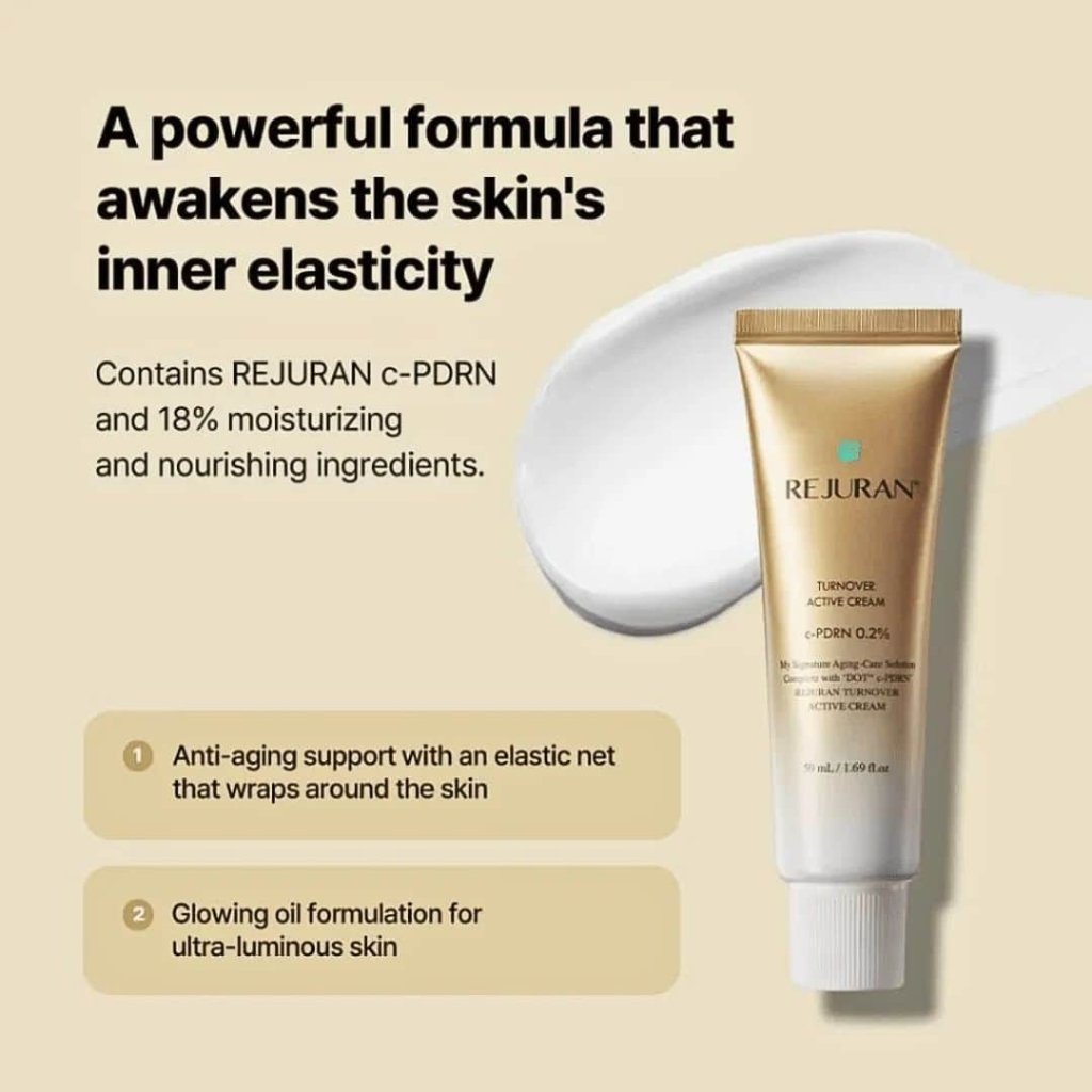 REJURAN® Active Cream Enhanced, DOT™ c - PDRN® - RIMAN KBeauty - Korean Skincare Routine for Glass Skin